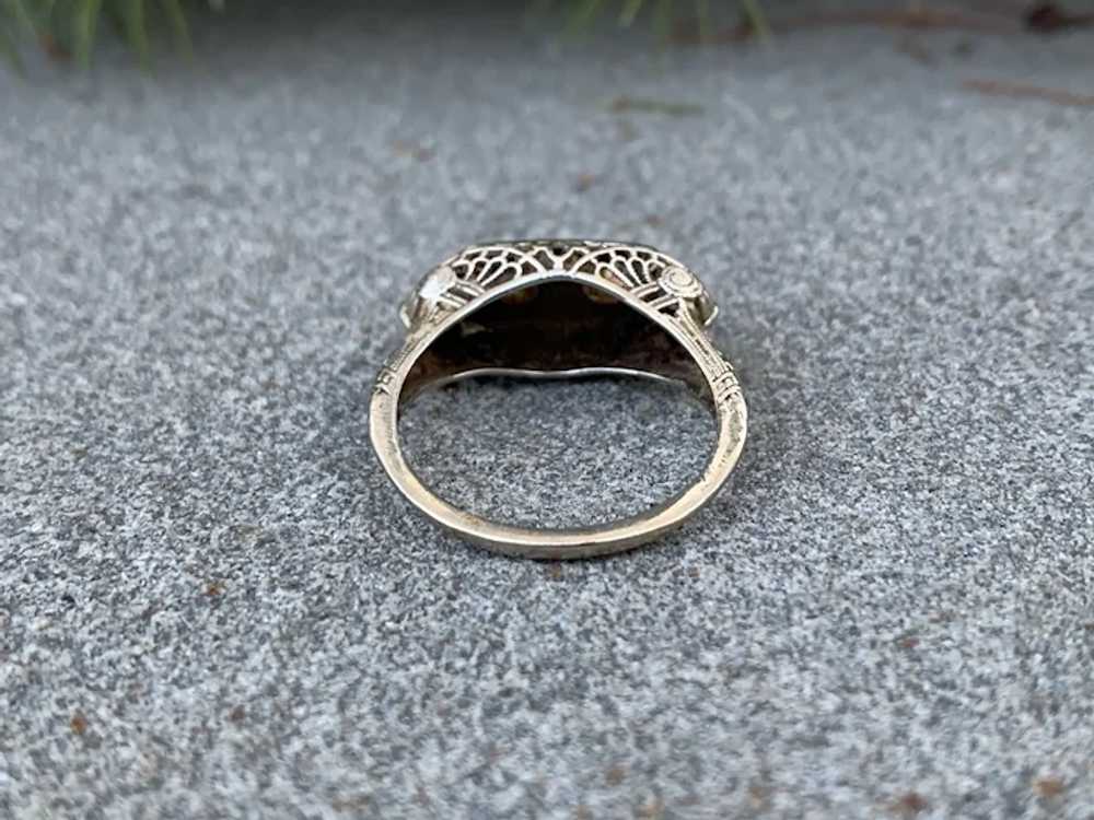 Art Deco 2 Stone Diamond Ring - image 8
