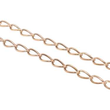 Antique: Rose Gold Watch Chain Necklace, Twisted O