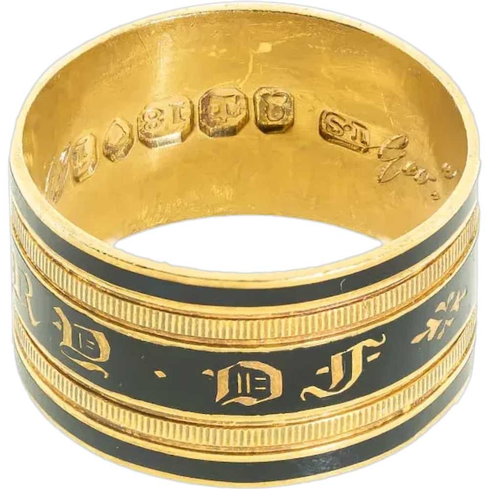 Antique: Mourning Ring, Antique Memorial Ring, Ge… - image 1