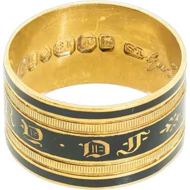 Antique: Mourning Ring, Antique Memorial Ring, Ge… - image 1
