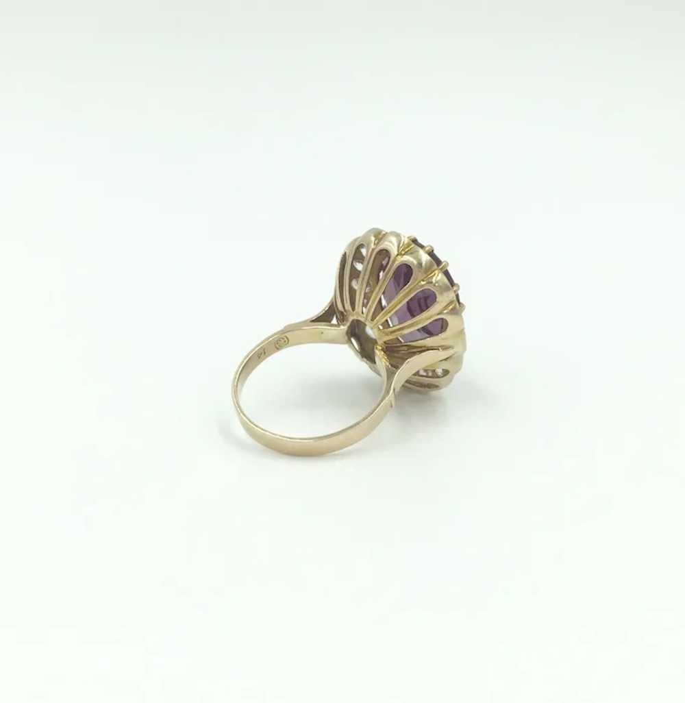 14K Rose Gold Purple Lavender Simulated Alexandri… - image 5