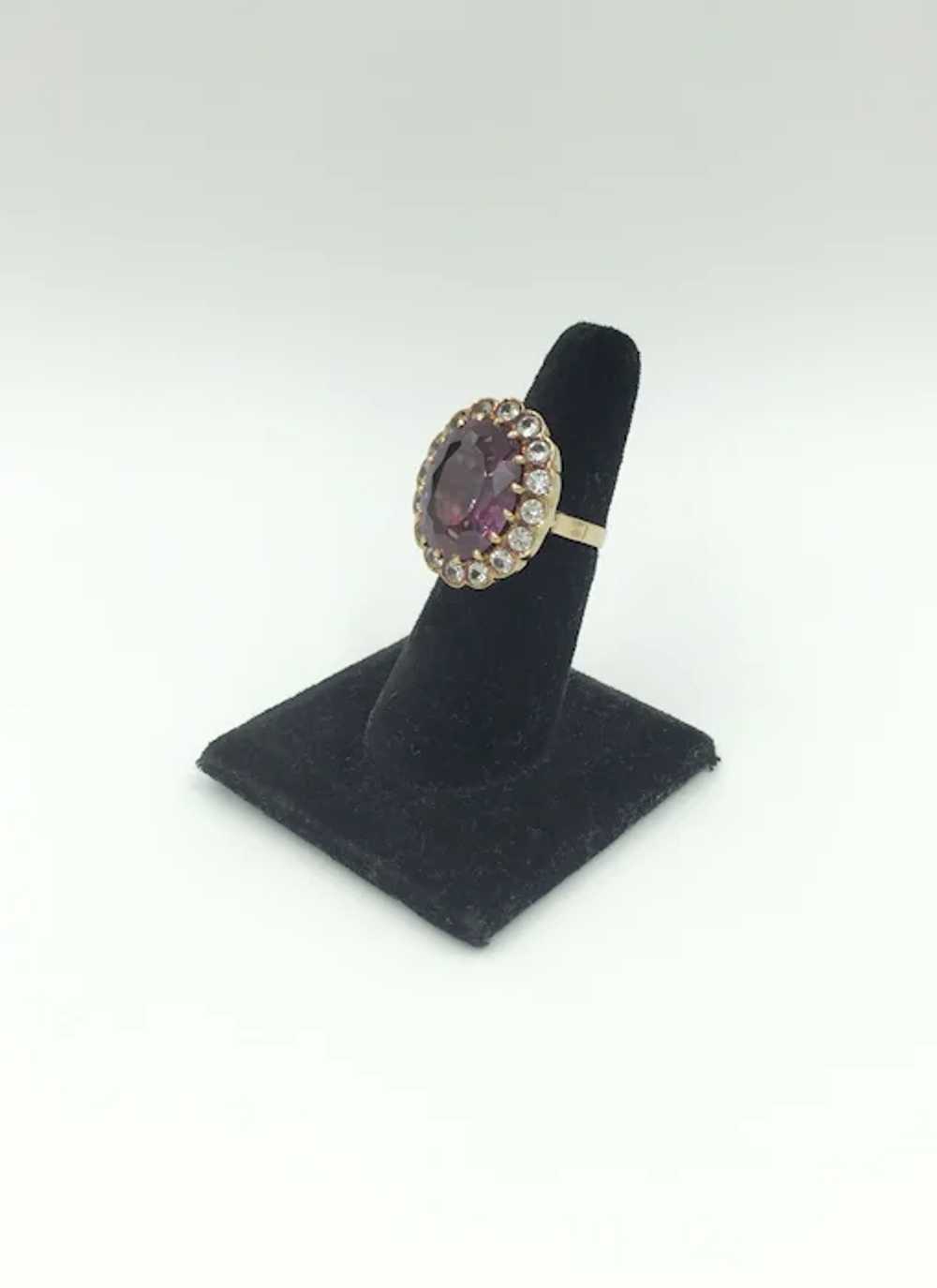 14K Rose Gold Purple Lavender Simulated Alexandri… - image 7