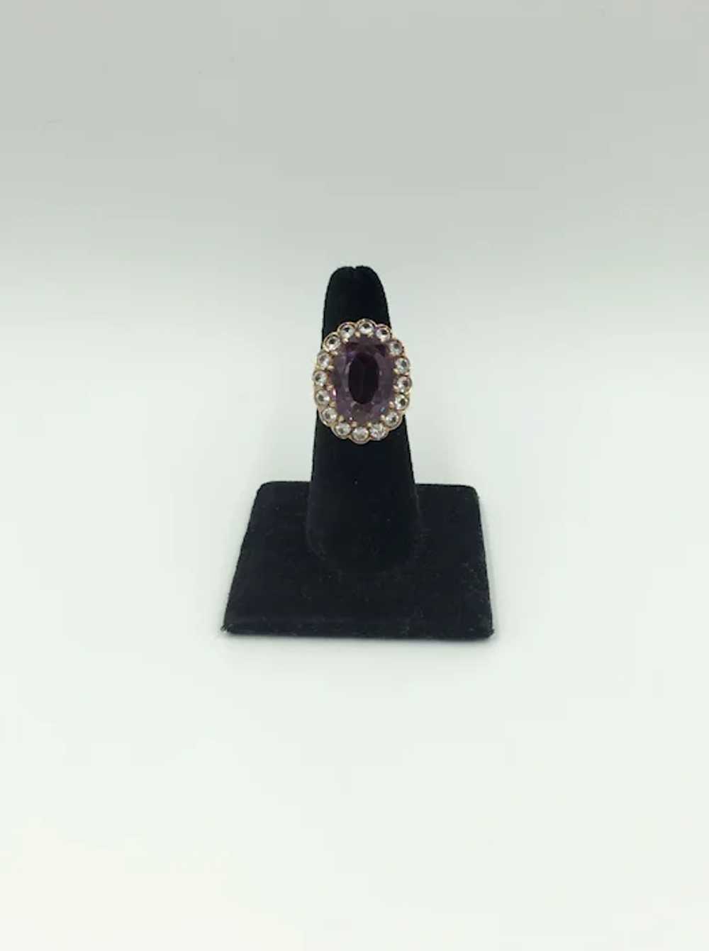 14K Rose Gold Purple Lavender Simulated Alexandri… - image 8