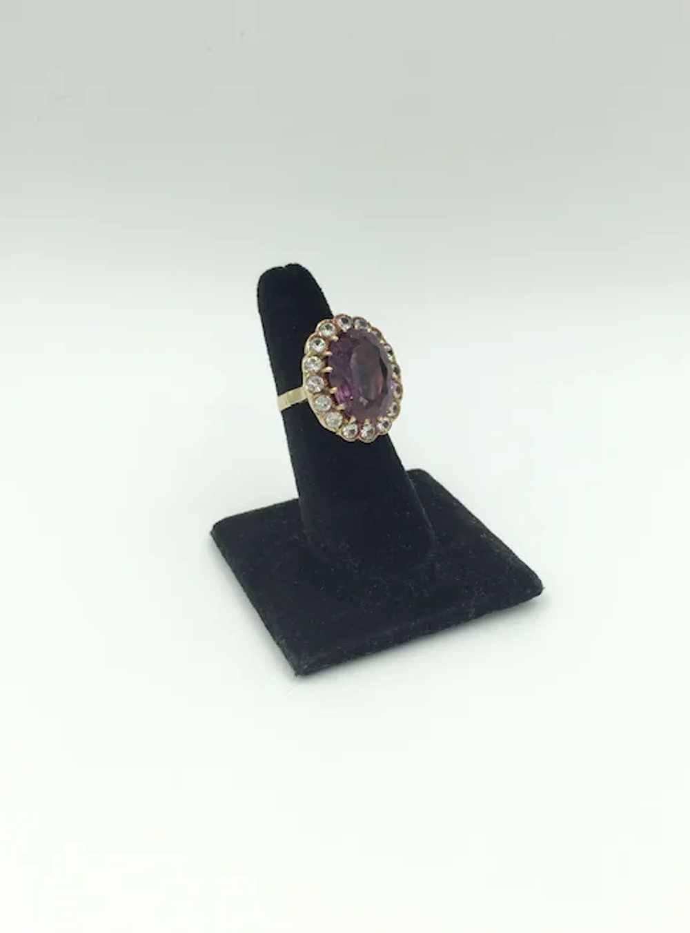 14K Rose Gold Purple Lavender Simulated Alexandri… - image 9