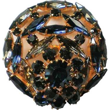 Sapphire Blue Austria Crystal Brooch