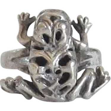 Sterling Silver "Frog" Ring - Moveable - image 1