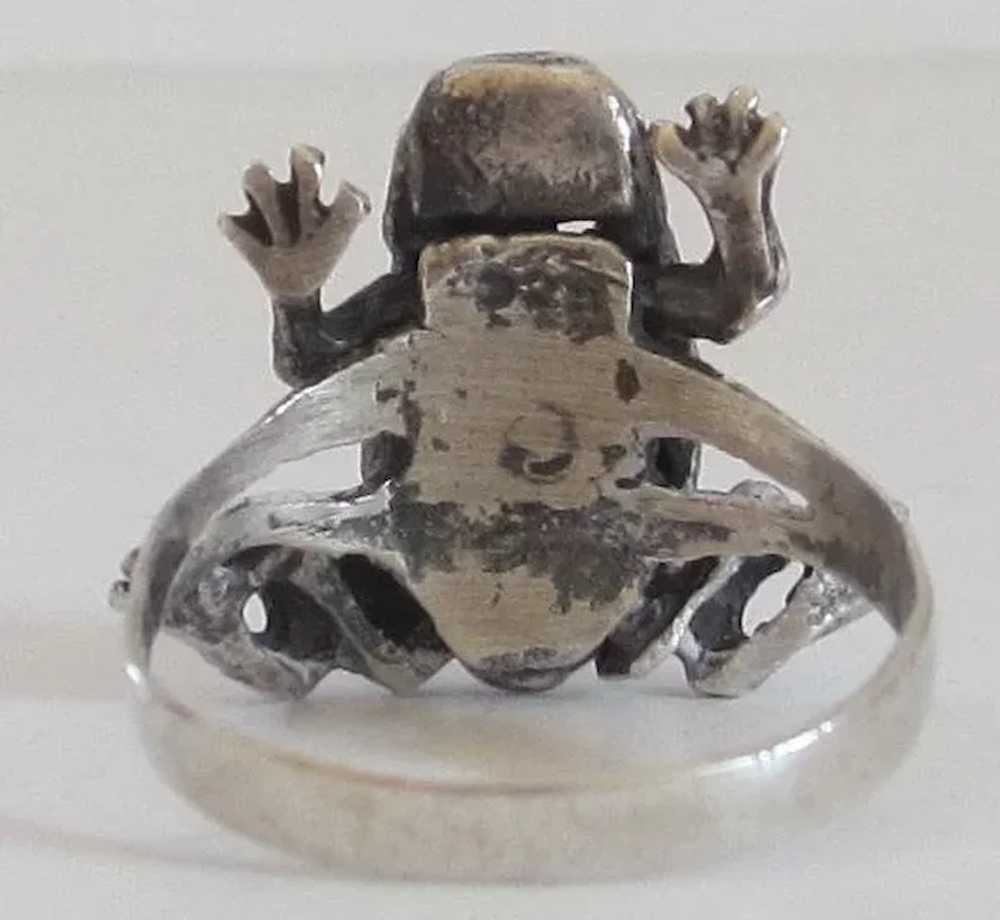 Sterling Silver "Frog" Ring - Moveable - image 3