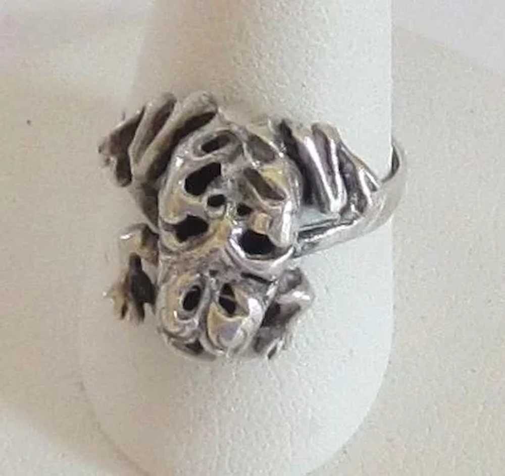 Sterling Silver "Frog" Ring - Moveable - image 4