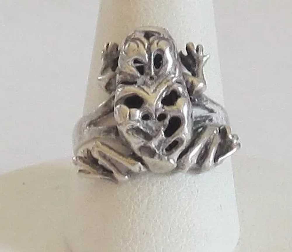 Sterling Silver "Frog" Ring - Moveable - image 5