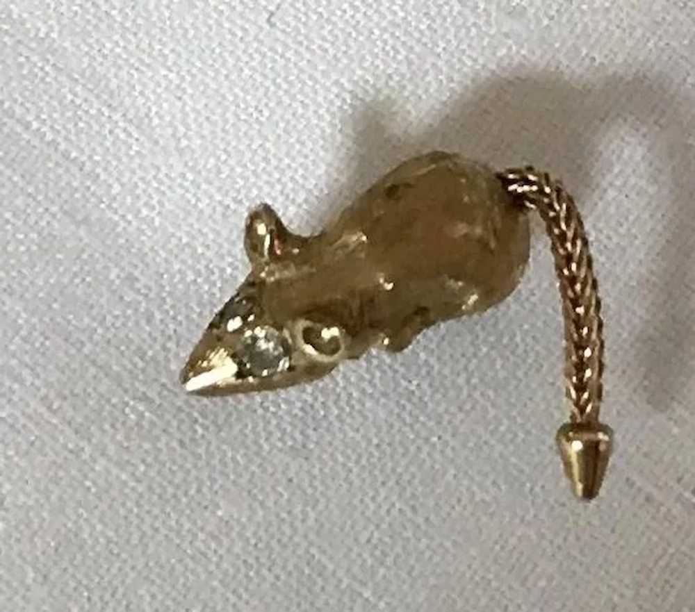14 K Gold Mouse Pin - image 2