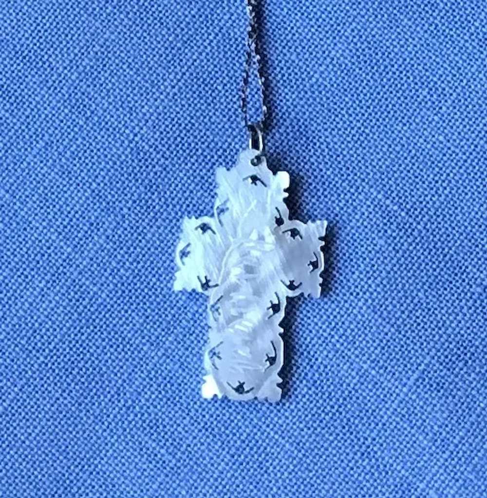 Mother of Pearl Cross Necklace - image 2