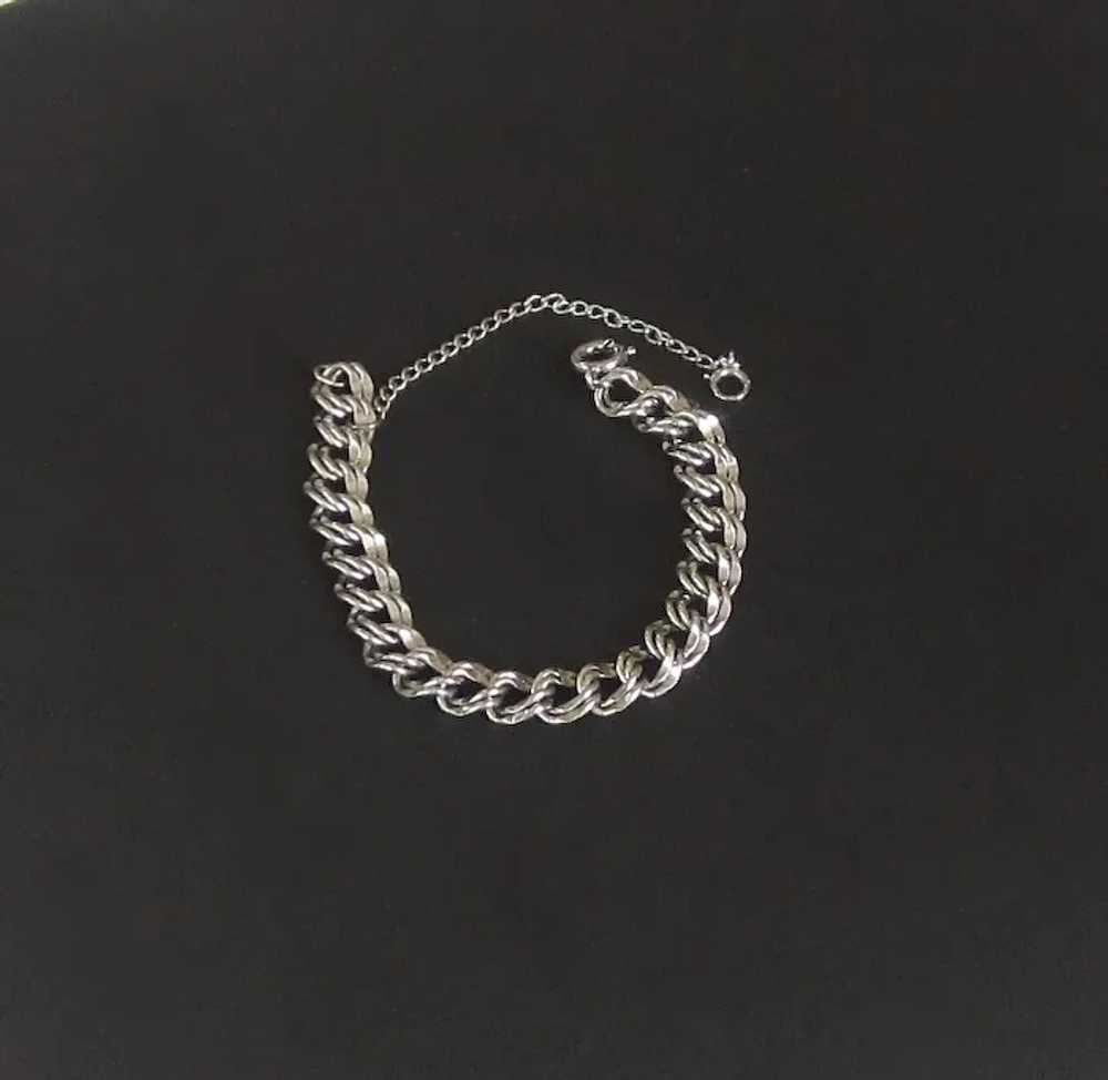 Sterling Silver Double Link Bracelet - image 2