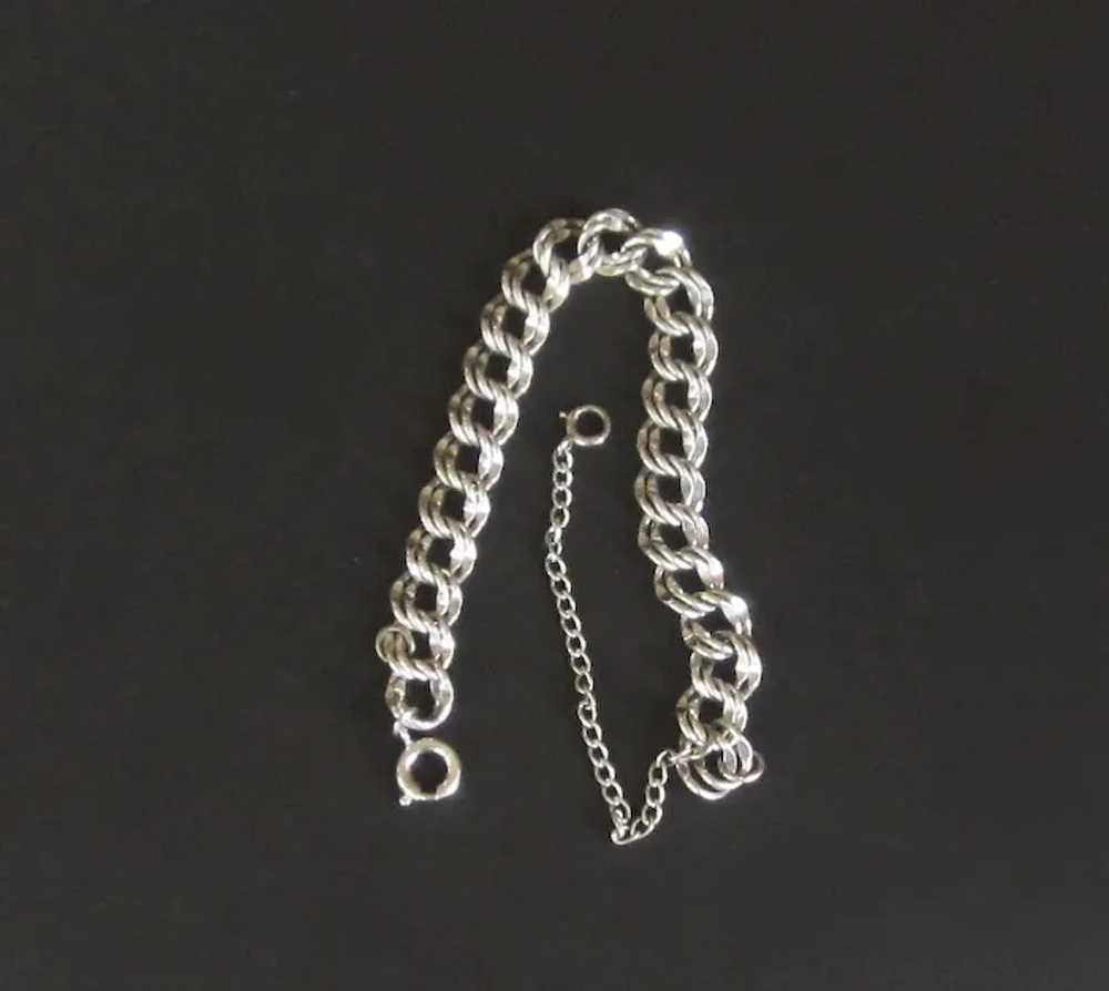 Sterling Silver Double Link Bracelet - image 4