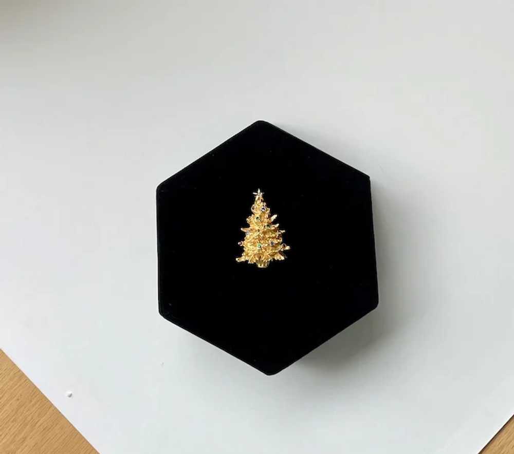 Christmas Tree Pin, Signed - image 3