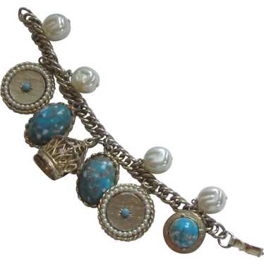 Vintage Chunky Charm Bracelet - image 1