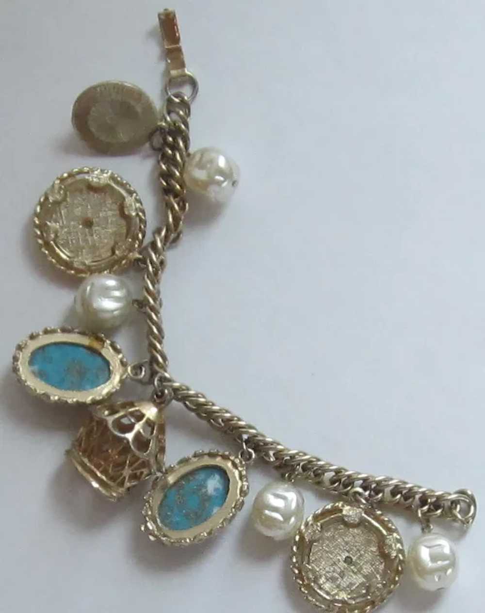 Vintage Chunky Charm Bracelet - image 4