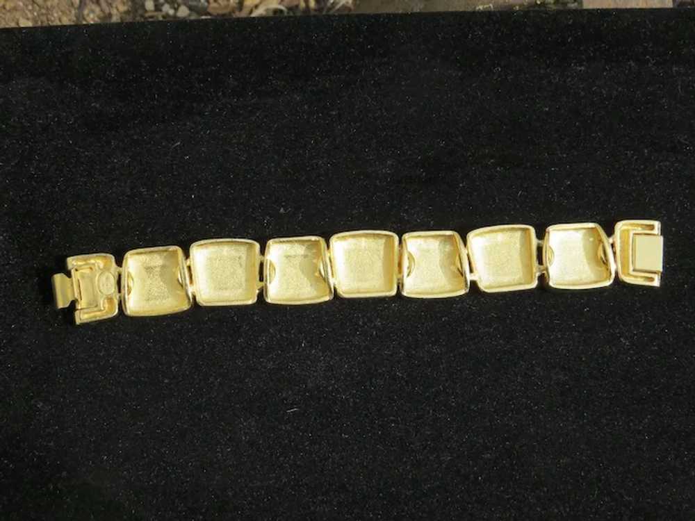 Vintage "Les Bernard" Modernist Gold Tone Bracele… - image 8