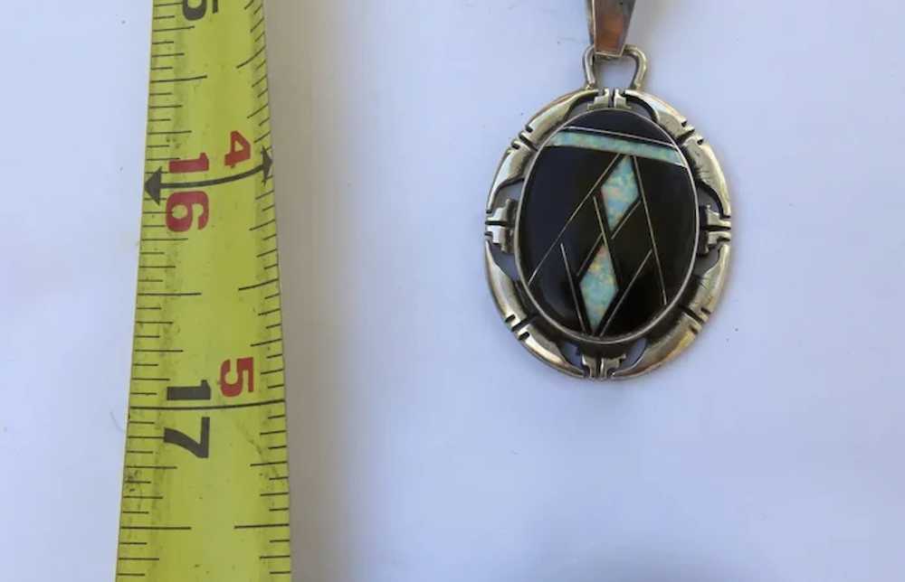 Signed Vintage Native American Jewelry Pendant by… - image 7