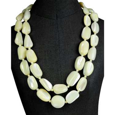 Luscious Double Strand Mother of Pearl Beads Neckl