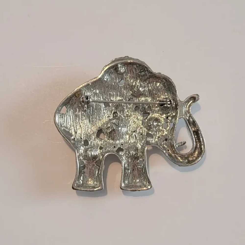 Lucky Elephant Brooch with Lots of Bling - image 6