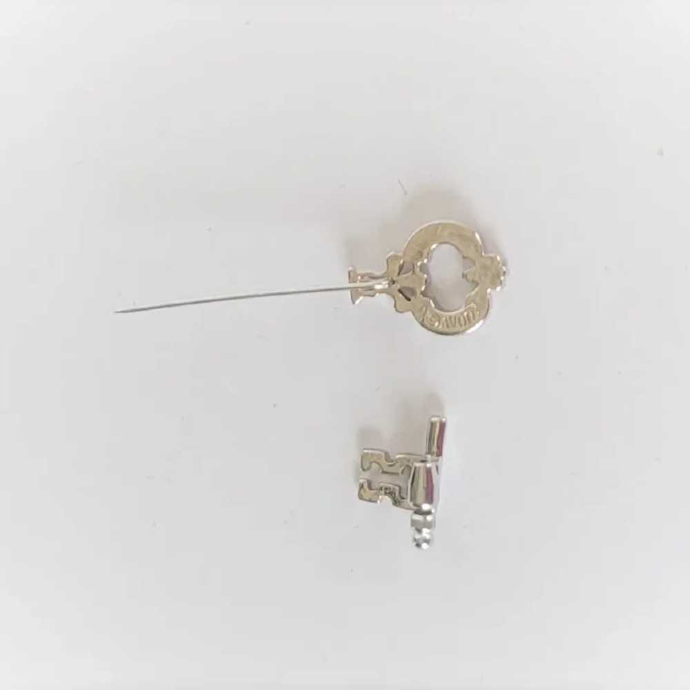 Skeleton Key Fleur-De-Lis Stick Pin by Avon in Si… - image 8