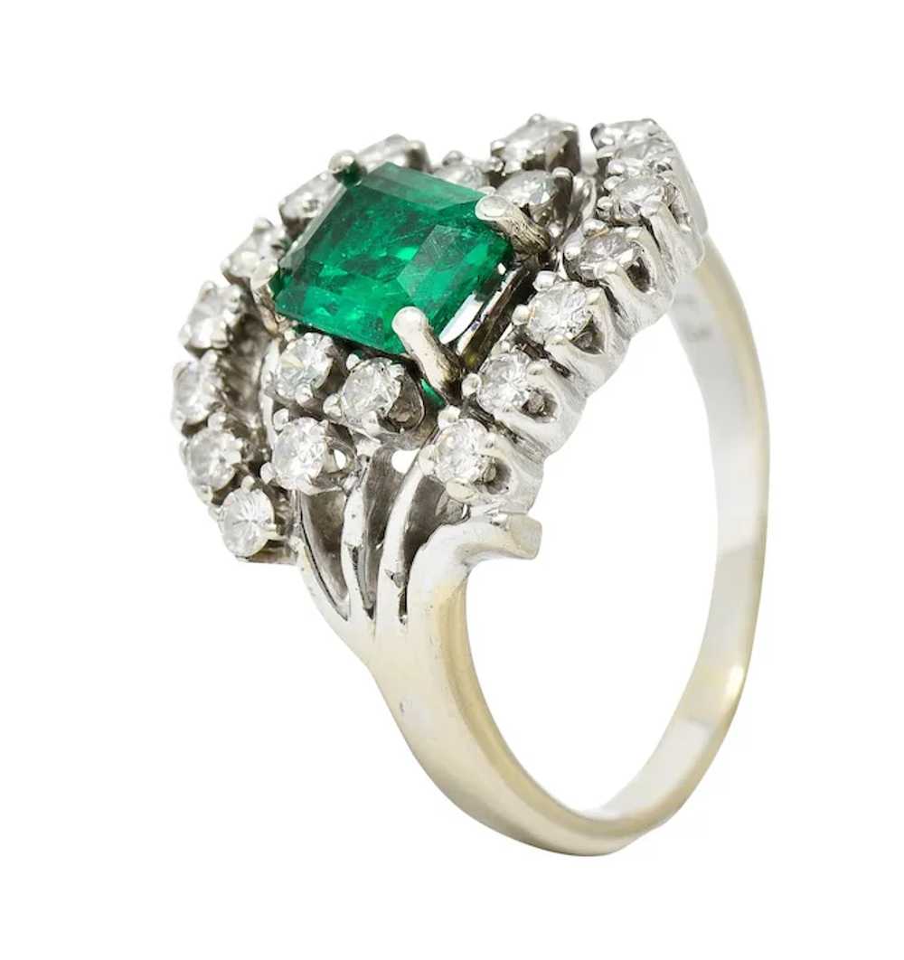 1950's Mid-Century 1.59 CTW Emerald Diamond 14 Ka… - image 11