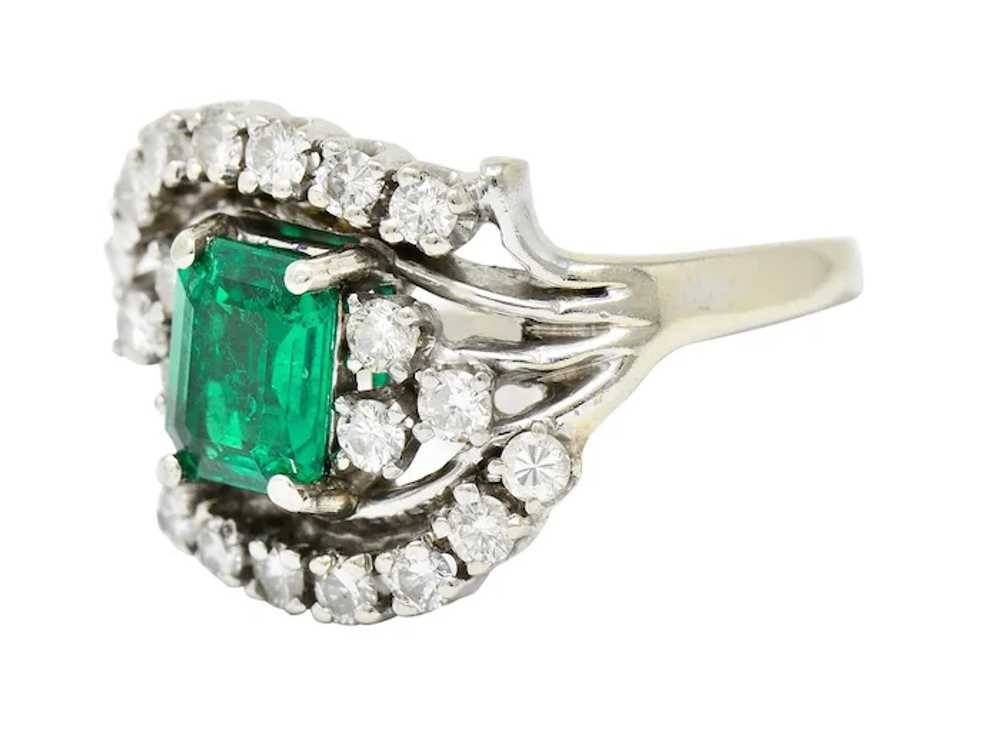 1950's Mid-Century 1.59 CTW Emerald Diamond 14 Ka… - image 6