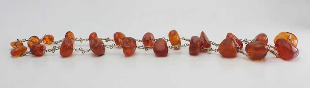 Vintage long chunky genuine Baltic amber handmade… - image 3