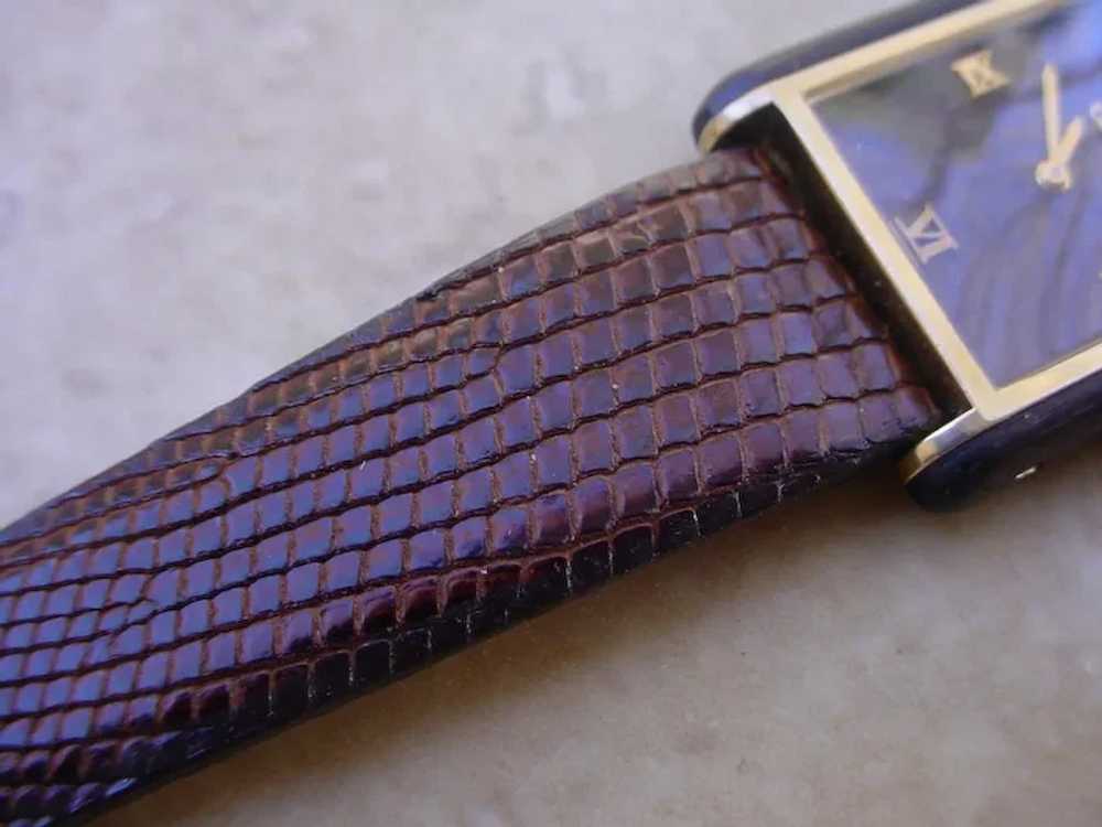 Vintage Rare Ladies Cartier Tank, Wood Dial & Cas… - image 8