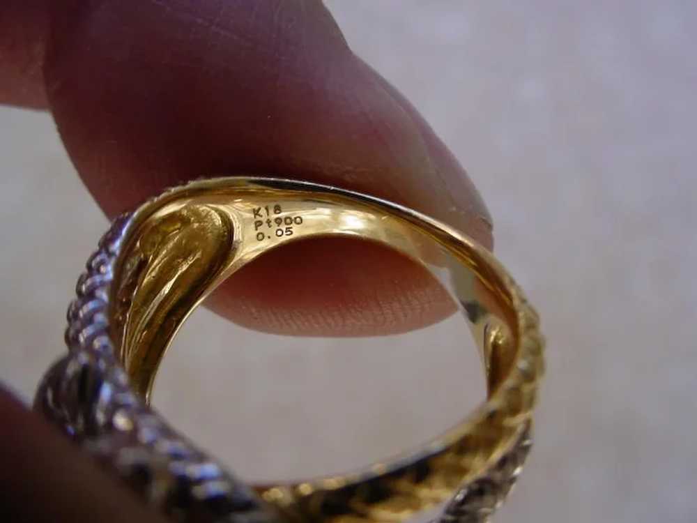 Beautiful 18K Gold And Platinum Ladies Ring Depic… - image 7