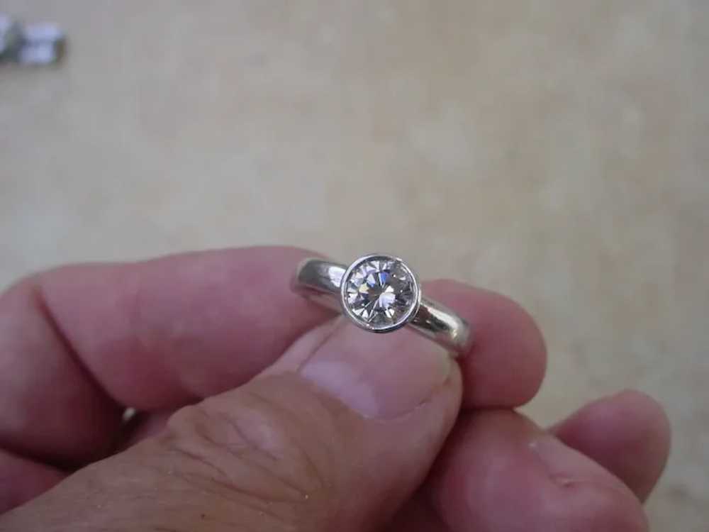 Ladies 14K Gold 1.10 Carat Diamond Solitaire Ring… - image 2