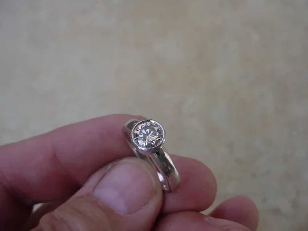 Ladies 14K Gold 1.10 Carat Diamond Solitaire Ring… - image 3