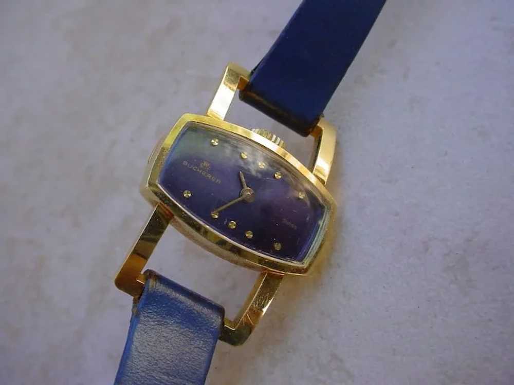 Ladies Bucherer Watch, 18K Gold. Far Out Design. - image 2