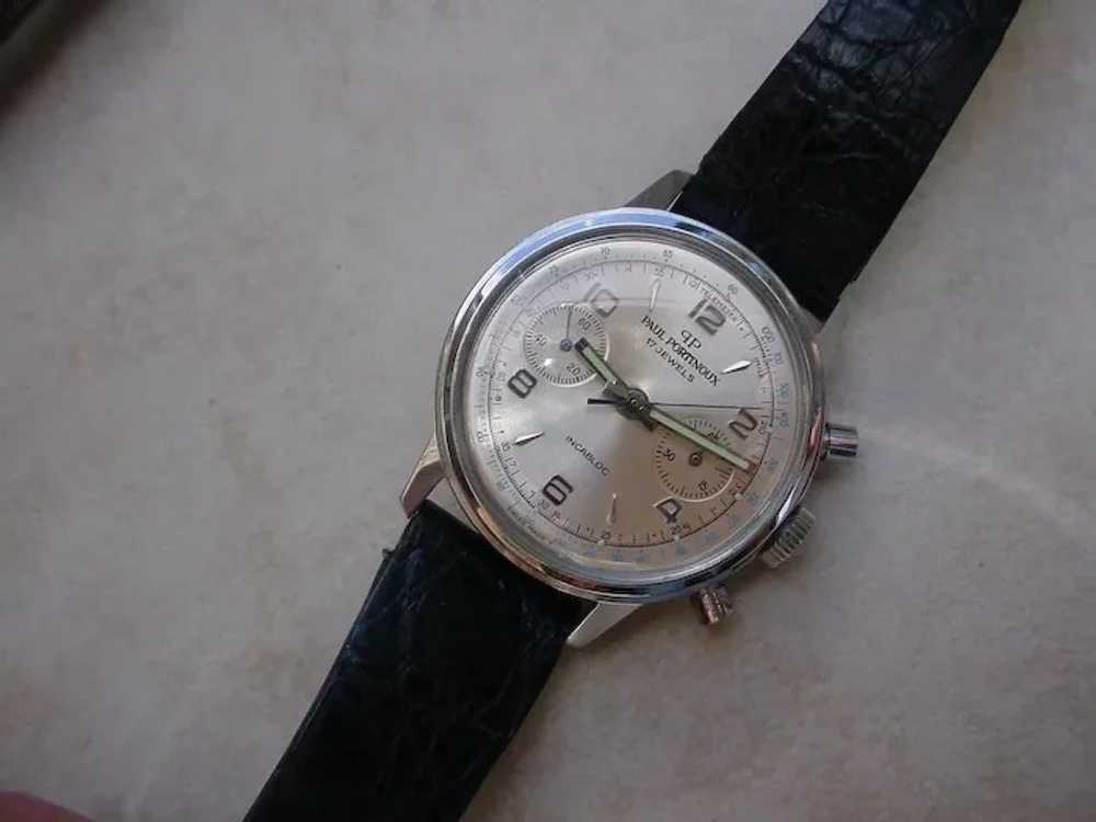 Vintage Paul Portinoux Chronograph From Time Caps… - image 3