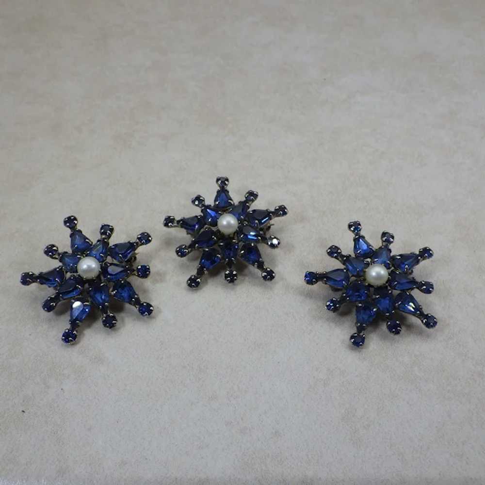 Rare Adele Simpson Sapphire Brooch Set, Three Mat… - image 3