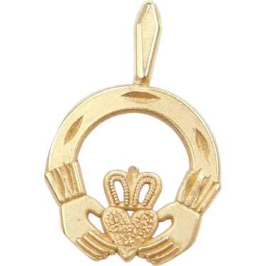 14k Gold Claddagh Charm ~ Friendship, Love and Loy