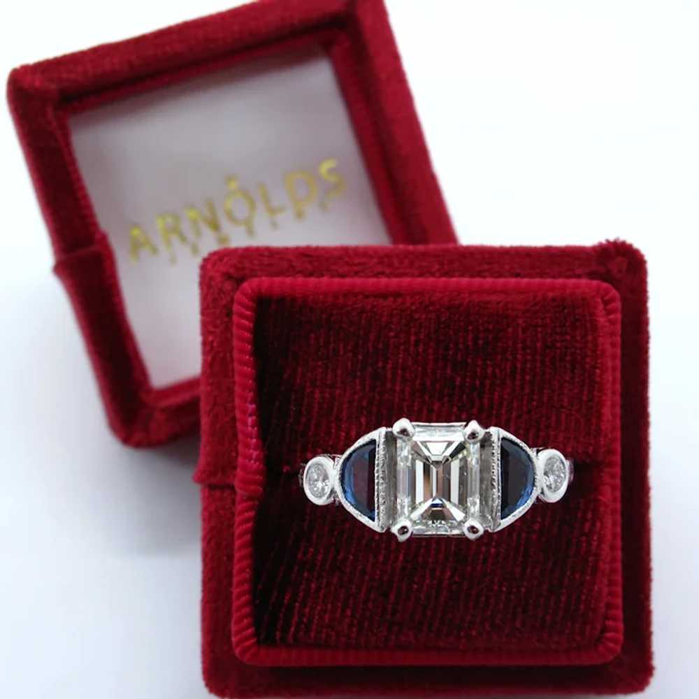 Custom 3.48 ctw GIA Certified Emerald Diamond & S… - image 7