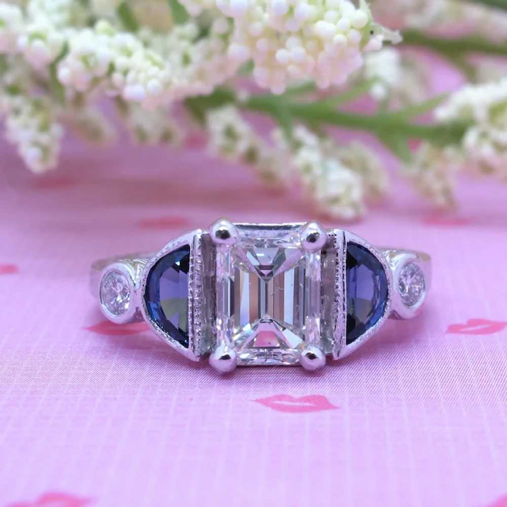 Custom 3.48 ctw GIA Certified Emerald Diamond & S… - image 9