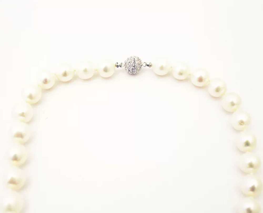 Amazing 12mm Cultured White Freshwater Pearl Ster… - image 3
