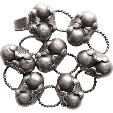 Fabulous MEXICAN STERLING Sphere Link Vintage Brac