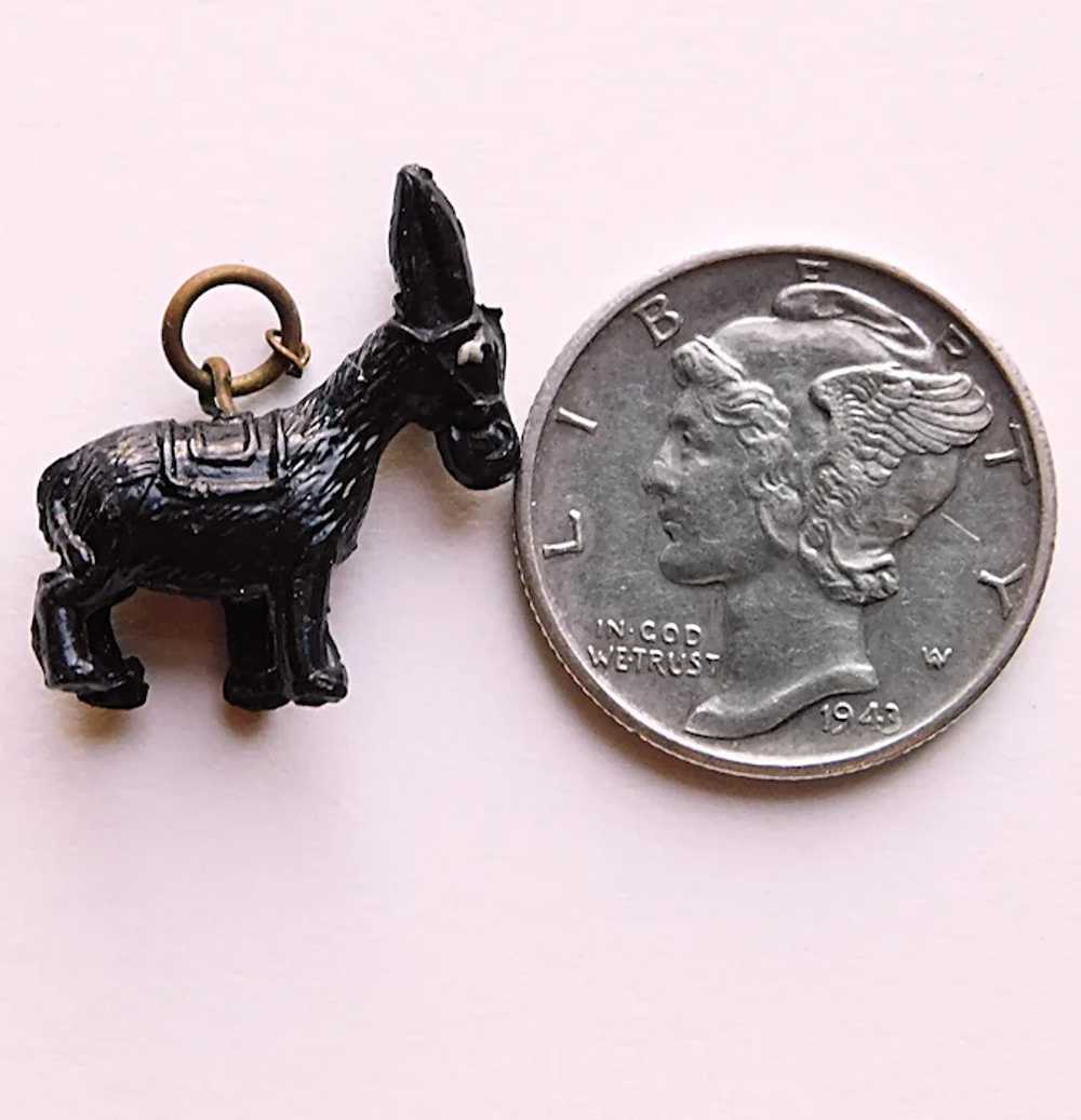 Vintage Celluloid DONKEY Estate Charm - image 2