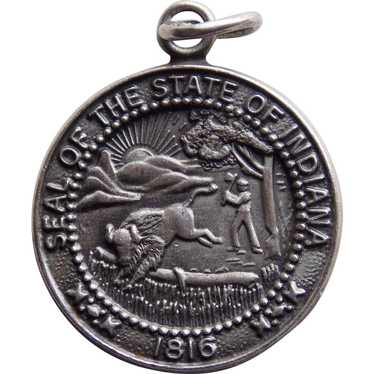 Sterling SEAL OF INDIANA Vintage Charm - State Sou