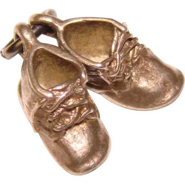 Sterling BABY SHOES Vintage Charm - image 1