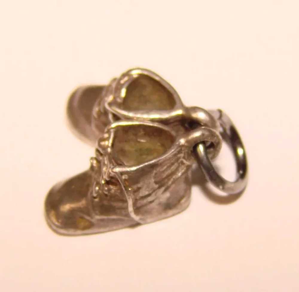 Sterling BABY SHOES Vintage Charm - image 2
