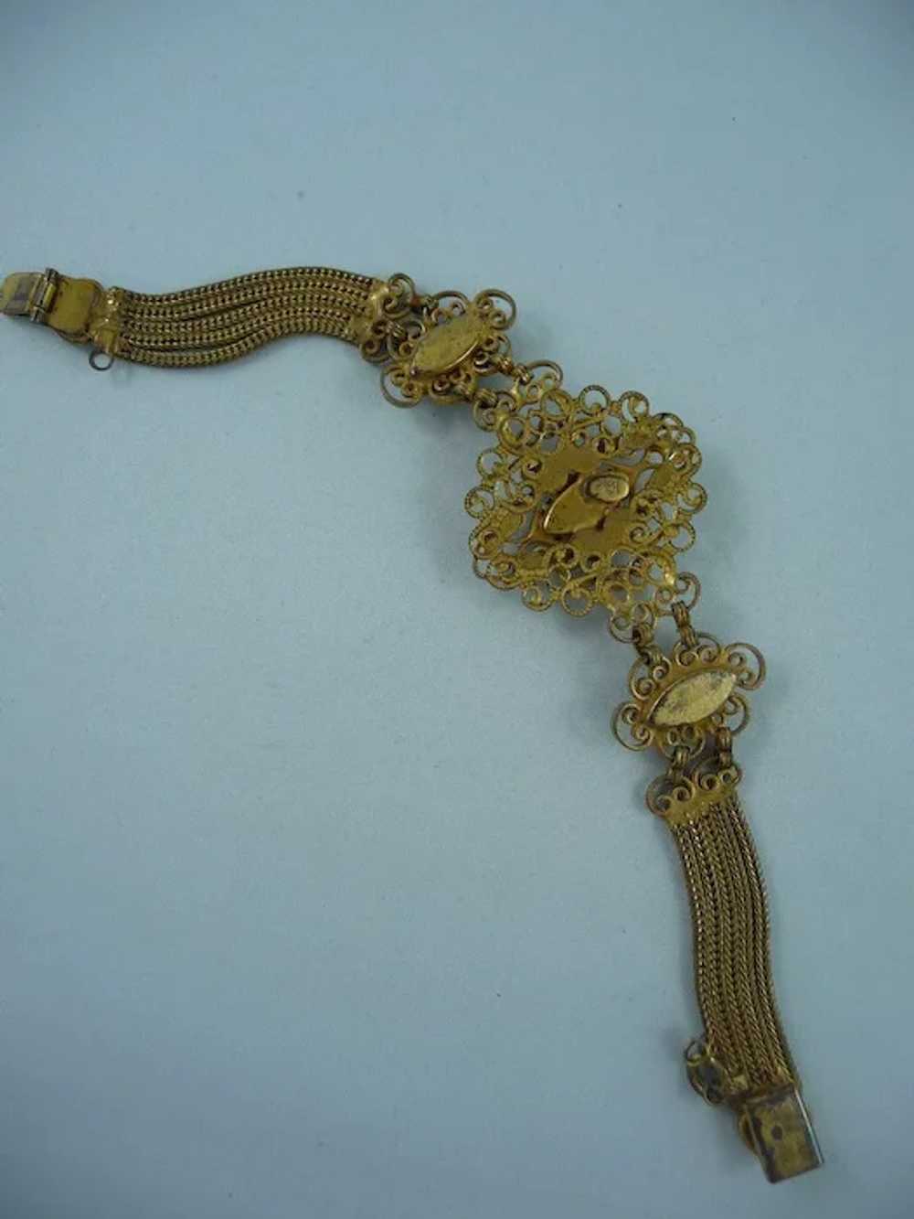 Late 40's Red Signed Hobe Bracelet - image 5