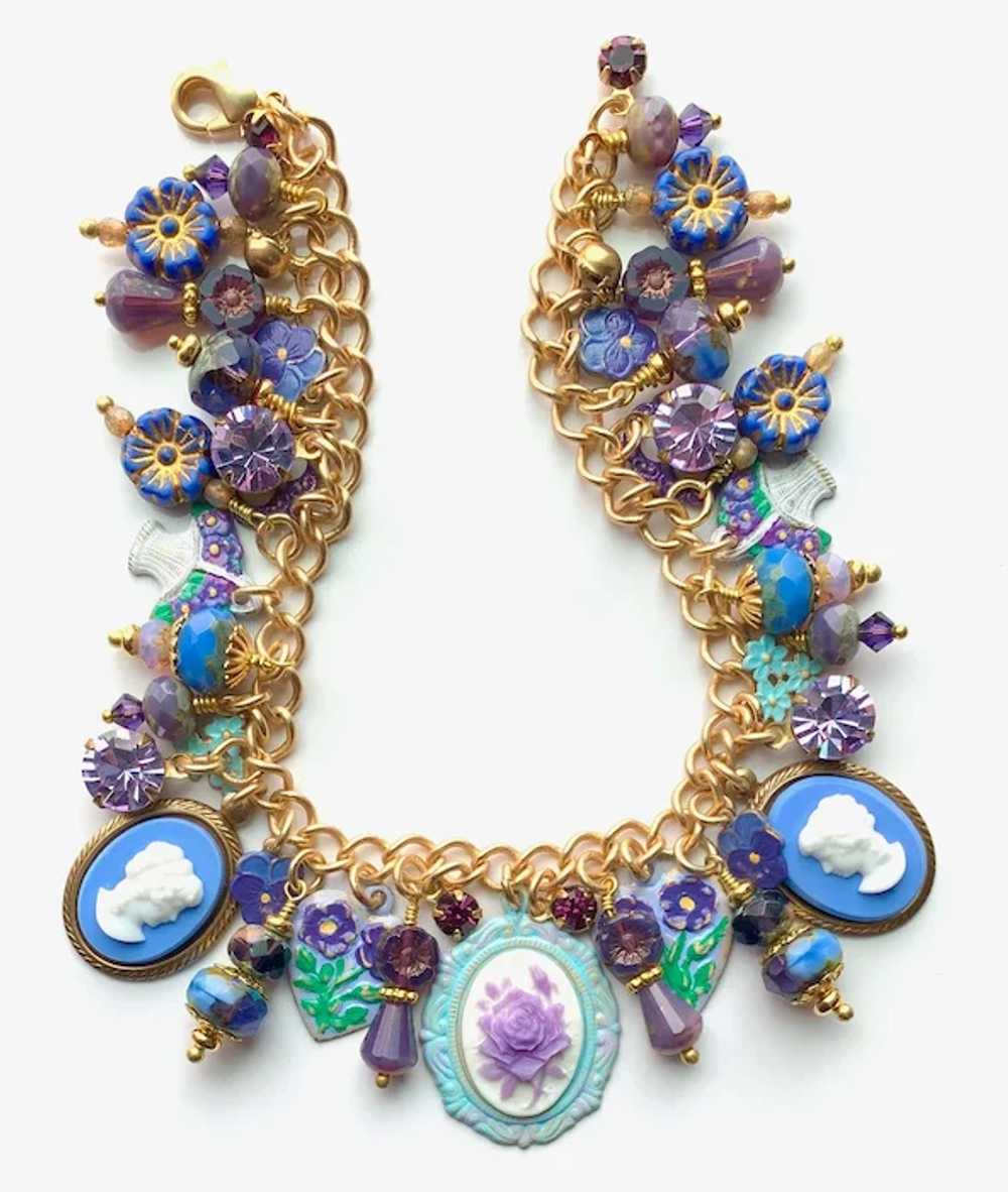 One of a Kind Delicate 'Violets are Blue' Handmad… - image 2