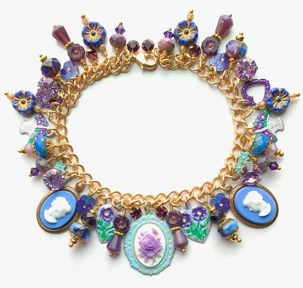 One of a Kind Delicate 'Violets are Blue' Handmad… - image 3