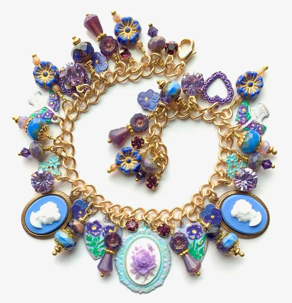 One of a Kind Delicate 'Violets are Blue' Handmad… - image 4
