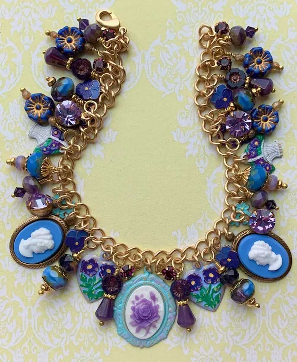 One of a Kind Delicate 'Violets are Blue' Handmad… - image 7