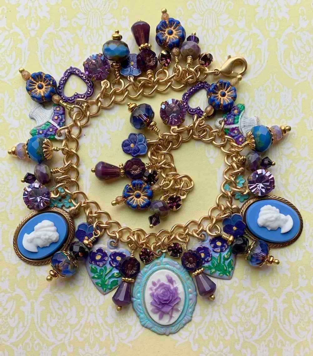One of a Kind Delicate 'Violets are Blue' Handmad… - image 8